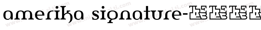 amerika signature字体转换